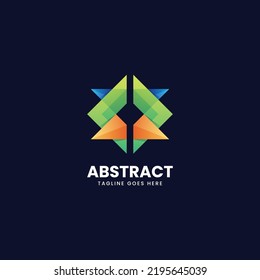 Vektorlogo-Illustration Abstrakter Farbstil