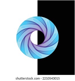 Vector logo illustration abstract  gradient colorful style