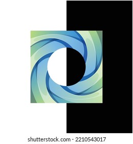 Vector logo illustration abstract  gradient colorful style