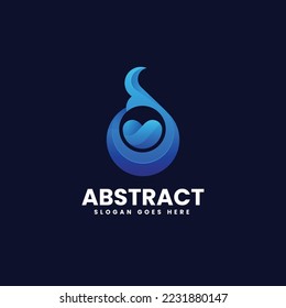 Vector Logo Illustration Abstract Gradient Colorful Style.