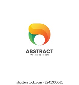 Vector Logo Illustration Abstract Gradient Colorful Style.