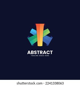 Vector Logo Illustration Abstract Gradient Colorful Style.