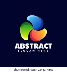 Vector Logo Illustration Abstract Gradient Colorful Style.