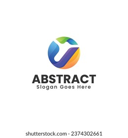 Ilustración del logotipo del vector Resumen Estilo de color gradiente