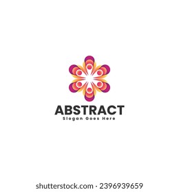 Vector Logo Illustration abstract Gradient Colorful Style
