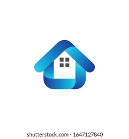Vector Logo Illustration Abstract Home Gradient Colorful logo design