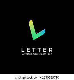 Vector Logo Illustration Abstract Letter Gradient Colorful