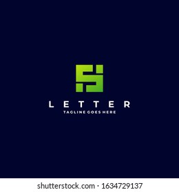Vector Logo Illustration Abstract Letter S Gradient Colorful