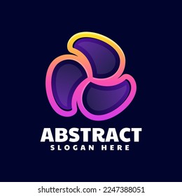 Vektorlogo Illustration Abstrakte Linie Art Gradient Style.