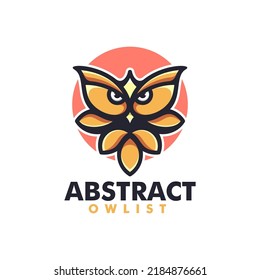 Vector Logo Illustration Abstract Simple Mascot Style.