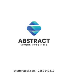 Vector Logo Illustration Abstract Square Gradient Colorful