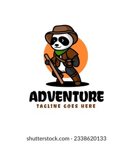 Vektorlogo Illustration Adventure Mascot Cartoon Style.
