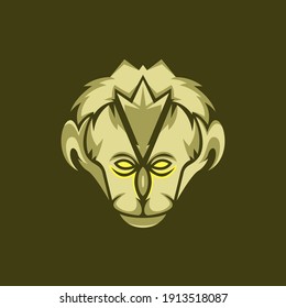 vector logo illustration alien head 