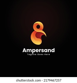 Ilustración con logotipo vectorial Ampersor y estilo de color gradiente.