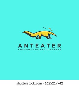 Vector Logo Illustration Anteater Mascot Cartoon