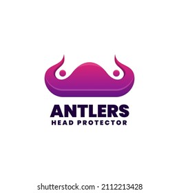 Vektorlogo-Illustration Antlers Gradient-Farbstil.