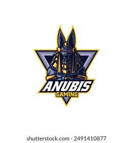 Vector Logo Illustration Anubis E- Sports and Sports Style.