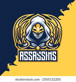 Vektor Logo Illustration Assassins E-Sport und Sport-Stil.