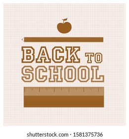 Vector Logo Illustration Back School Stock Vector (royalty Free 