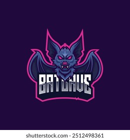 Ilustração de logotipo de vetor Bat E- Sport e estilo de esporte