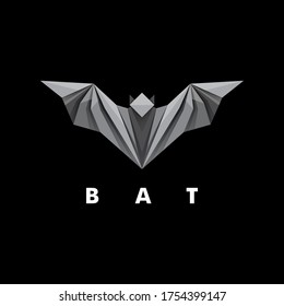 Vector Logo Illustration Bat Gradient Colorful Style.