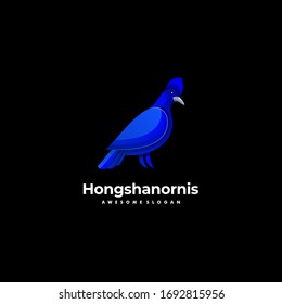 Vector Logo Illustration Bird Colorful Style.