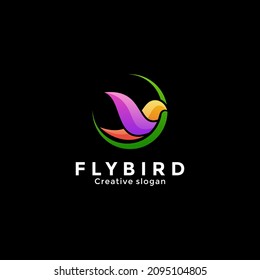 Vector logo illustration bird colorful