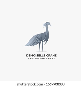 Vector Logo Illustration Bird Gradient Colorful Style.