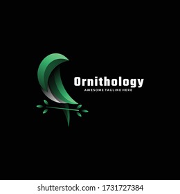 Vector Logo Illustration Bird Gradient Colorful Style