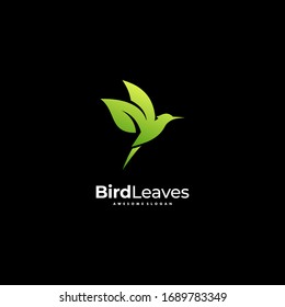 Vektorillustration Logo Illustration Bird bleibt Farbverlauf-Stil.