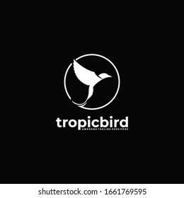 Ilustración de logotipo vectorial Estilo de silueta de pájaro.