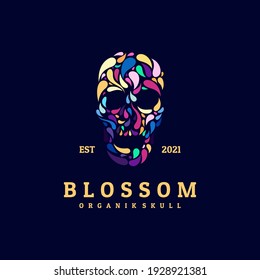 Vector Logo Illustration Blossom Colorful Style.