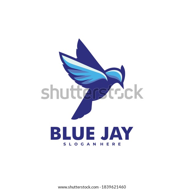 Vector\
Logo Illustration Blue Jay Simple Mascot\
Style.