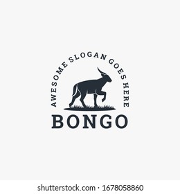 Vector Logo Illustration Bongo Vintage Badge Style.