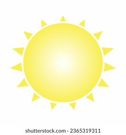 Vector logo illustration of a bright yellow sun shape