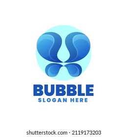 Vector Logo Illustration Bubble Gradient Colorful Style.