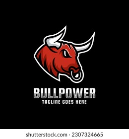 Vector Logo Illustration Bull E Sport and Sport Style
