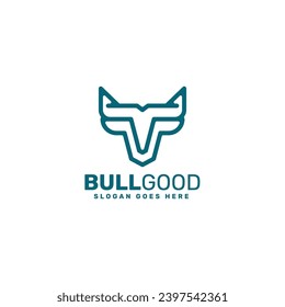 Estilo de arte de línea BUENA con logotipo de vectores