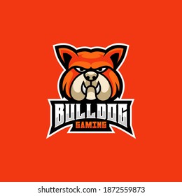 Vector Logo Illustration Bulldog E Sport and Sport Style.