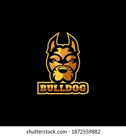 Vector Logo Illustration Bulldog E Sport and Sport Style.