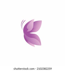 Vector Logo Illustration Butterfly Gradient style