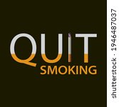Vector logo, illustration call to quit smoking