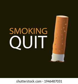 Vector logo, illustration call to quit smoking