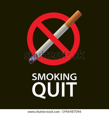 Vector logo, illustration call to quit smoking