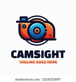 Vector Logo Ilustración Camsight Mascota Estilo de dibujos animados