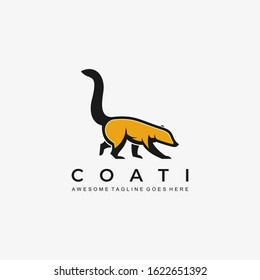 Vector Logo Illustration Can-Coon Mascot Cartoon