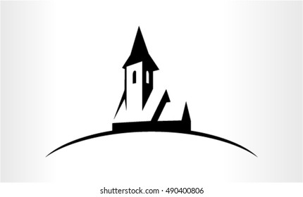 Vector logo Illustration of a Church