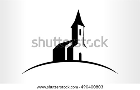 Vector logo Illustration of a Church