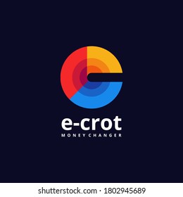 Vector Logo Illustration Circle Gradient Colorful Style.