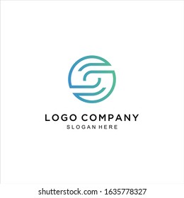 Vector Logo Illustration Circle Letter S Gradient Colorful ,  Idea logo design inspiration
